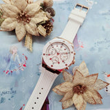 Buy Shop Guess Athena White Dial White Rubber Strap Watch For Women - GW0030L3 USA Online