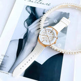Buy Shop Guess Athena White Dial White Rubber Strap Watch For Women - GW0030L3 USA Online