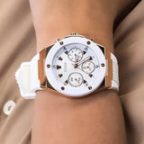 Buy Shop Guess Athena White Dial White Rubber Strap Watch For Women - GW0030L3 USA Online