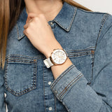 Buy Shop Guess Athena White Dial White Rubber Strap Watch For Women - GW0030L3 USA Online