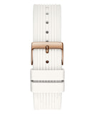 Buy Shop Guess Athena White Dial White Rubber Strap Watch For Women - GW0030L3 USA Online