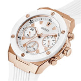 Buy Shop Guess Athena White Dial White Rubber Strap Watch For Women - GW0030L3 USA Online