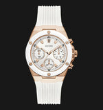 Buy Shop Guess Athena White Dial White Rubber Strap Watch For Women - GW0030L3 USA Online