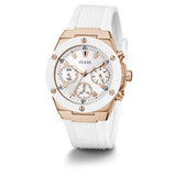 Buy Shop Guess Athena White Dial White Rubber Strap Watch For Women - GW0030L3 USA Online