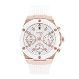 Buy Shop Guess Athena White Dial White Rubber Strap Watch For Women - GW0030L3 USA Online
