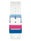 Buy Shop Guess Athena White Dial White Rubber Strap Watch for Women - GW0030L6 USA Online
