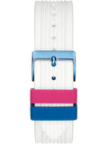 Buy Shop Guess Athena White Dial White Rubber Strap Watch for Women - GW0030L6 USA Online
