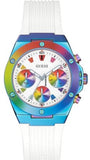 Buy Shop Guess Athena White Dial White Rubber Strap Watch for Women - GW0030L6 USA Online