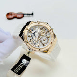 Buy Shop Guess Athena White Dial White Rubber Strap Watch for Women - GW0409L2 USA Online