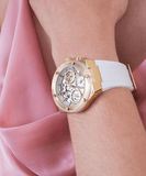 Buy Shop Guess Athena White Dial White Rubber Strap Watch for Women - GW0409L2 USA Online