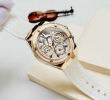 Buy Shop Guess Athena White Dial White Rubber Strap Watch for Women - GW0409L2 USA Online