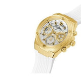 Buy Shop Guess Athena White Dial White Rubber Strap Watch for Women - GW0409L2 USA Online