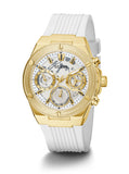 Buy Shop Guess Athena White Dial White Rubber Strap Watch for Women - GW0409L2 USA Online