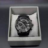 Buy Shop Guess Atlas Chronograph Black Dial Black Steel Strap Watch For Men - W0668G5 USA Online