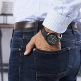 Buy Shop Guess Atlas Chronograph Black Dial Black Steel Strap Watch For Men - W0668G5 USA Online