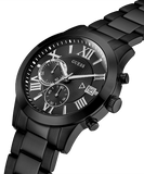Buy Shop Guess Atlas Chronograph Black Dial Black Steel Strap Watch For Men - W0668G5 USA Online
