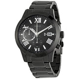 Buy Shop Guess Atlas Chronograph Black Dial Black Steel Strap Watch For Men - W0668G5 USA Online