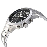 Buy Shop Guess Atlas Chronograph Black Dial Silver Steel Strap Watch For Men - W0668G3 USA Online