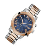 Buy Shop Guess Atlas Chronograph Blue Dial Two Tone Steel Strap Watch for Men - W0668G6 USA Online