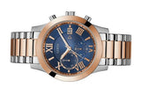 Buy Shop Guess Atlas Chronograph Blue Dial Two Tone Steel Strap Watch for Men - W0668G6 USA Online