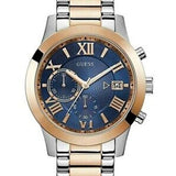 Buy Shop Guess Atlas Chronograph Blue Dial Two Tone Steel Strap Watch for Men - W0668G6 USA Online