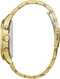 Buy Shop Guess Atlas Chronograph Gold Dial Gold Steel Strap Watch For Men - W0668G4 USA Online