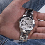 Buy Shop Guess Atlas Chronograph Silver Dial Silver Steel Strap Watch For Men - W0668G7 USA Online