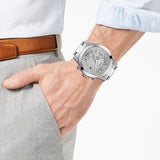 Buy Shop Guess Atlas Chronograph Silver Dial Silver Steel Strap Watch For Men - W0668G7 USA Online