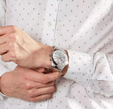 Buy Shop Guess Atlas Chronograph Silver Dial Silver Steel Strap Watch For Men - W0668G7 USA Online