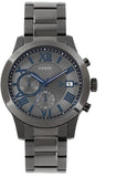 Buy Shop Guess Atlas Quartz Grey Dial Grey Steel Strap Watch For Men - W0668G2 USA Online