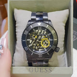 Buy Shop Guess Axel Multifunction Black Dial Black Steel Strap Watch For Men - GW0488G3 USA Online
