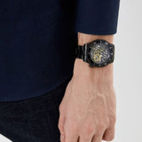 Buy Shop Guess Axel Multifunction Black Dial Black Steel Strap Watch For Men - GW0488G3 USA Online