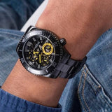 Buy Shop Guess Axel Multifunction Black Dial Black Steel Strap Watch For Men - GW0488G3 USA Online