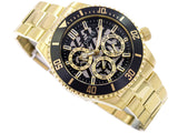 Buy Shop Guess Axle Multifunction Black Dial Gold Steel Strap Watch For Men - GW0488G2 USA Online