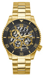 Buy Shop Guess Axle Multifunction Black Dial Gold Steel Strap Watch For Men - GW0488G2 USA Online