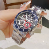 Buy Shop Guess Axle Multifunction Black Dial Silver Steel Strap Watch For Men - GW0488G1 USA Online