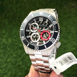 Buy Shop Guess Axle Multifunction Black Dial Silver Steel Strap Watch For Men - GW0488G1 USA Online