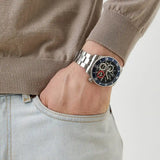Buy Shop Guess Axle Multifunction Black Dial Silver Steel Strap Watch For Men - GW0488G1 USA Online