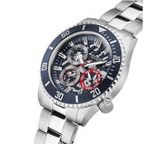 Buy Shop Guess Axle Multifunction Black Dial Silver Steel Strap Watch For Men - GW0488G1 USA Online