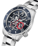 Buy Shop Guess Axle Multifunction Black Dial Silver Steel Strap Watch For Men - GW0488G1 USA Online