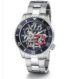 Buy Shop Guess Axle Multifunction Black Dial Silver Steel Strap Watch For Men - GW0488G1 USA Online