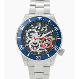 Buy Shop Guess Axle Multifunction Black Dial Silver Steel Strap Watch For Men - GW0488G1 USA Online
