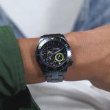 Buy Shop Guess Axle Multifunction Navy Blue Dial Blue Steel Strap Watch For Men - GW0488G4 USA Online