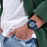Buy Shop Guess Axle Multifunction Navy Blue Dial Blue Steel Strap Watch For Men - GW0488G4 USA Online