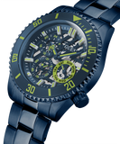 Buy Shop Guess Axle Multifunction Navy Blue Dial Blue Steel Strap Watch For Men - GW0488G4 USA Online