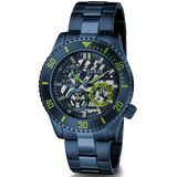Buy Shop Guess Axle Multifunction Navy Blue Dial Blue Steel Strap Watch For Men - GW0488G4 USA Online