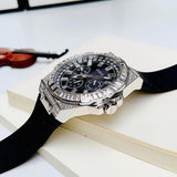 Buy Shop Guess Baguette Crystals Black Dial Black Silicone Strap Watch For Men - GW0208G1 USA Online