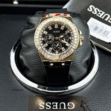 Buy Shop Guess Baguette Crystals Black Dial Black Silicone Strap Watch For Men - GW0208G1 USA Online