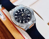 Buy Shop Guess Baguette Crystals Black Dial Black Silicone Strap Watch For Men - GW0208G1 USA Online