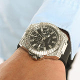 Buy Shop Guess Baguette Crystals Black Dial Black Silicone Strap Watch For Men - GW0208G1 USA Online